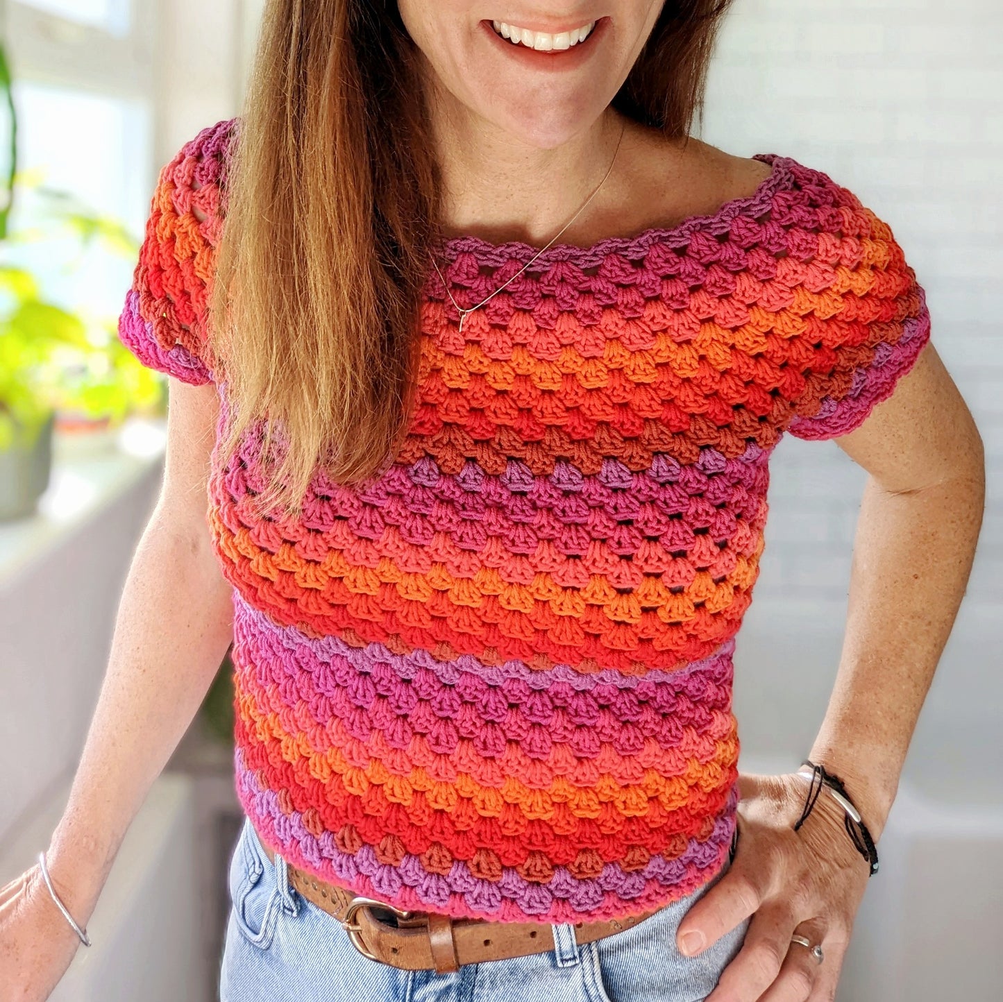 Stories top crochet pattern - Downloadable PDF