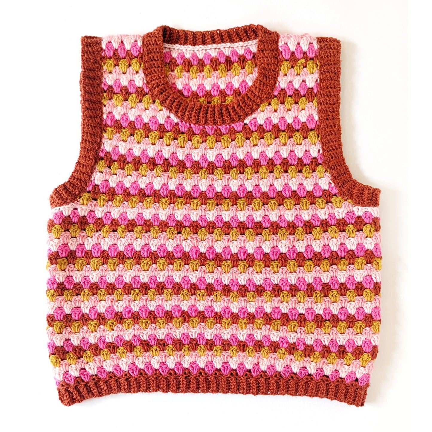 Granny Stripe tank top crochet pattern - Downloadable PDF