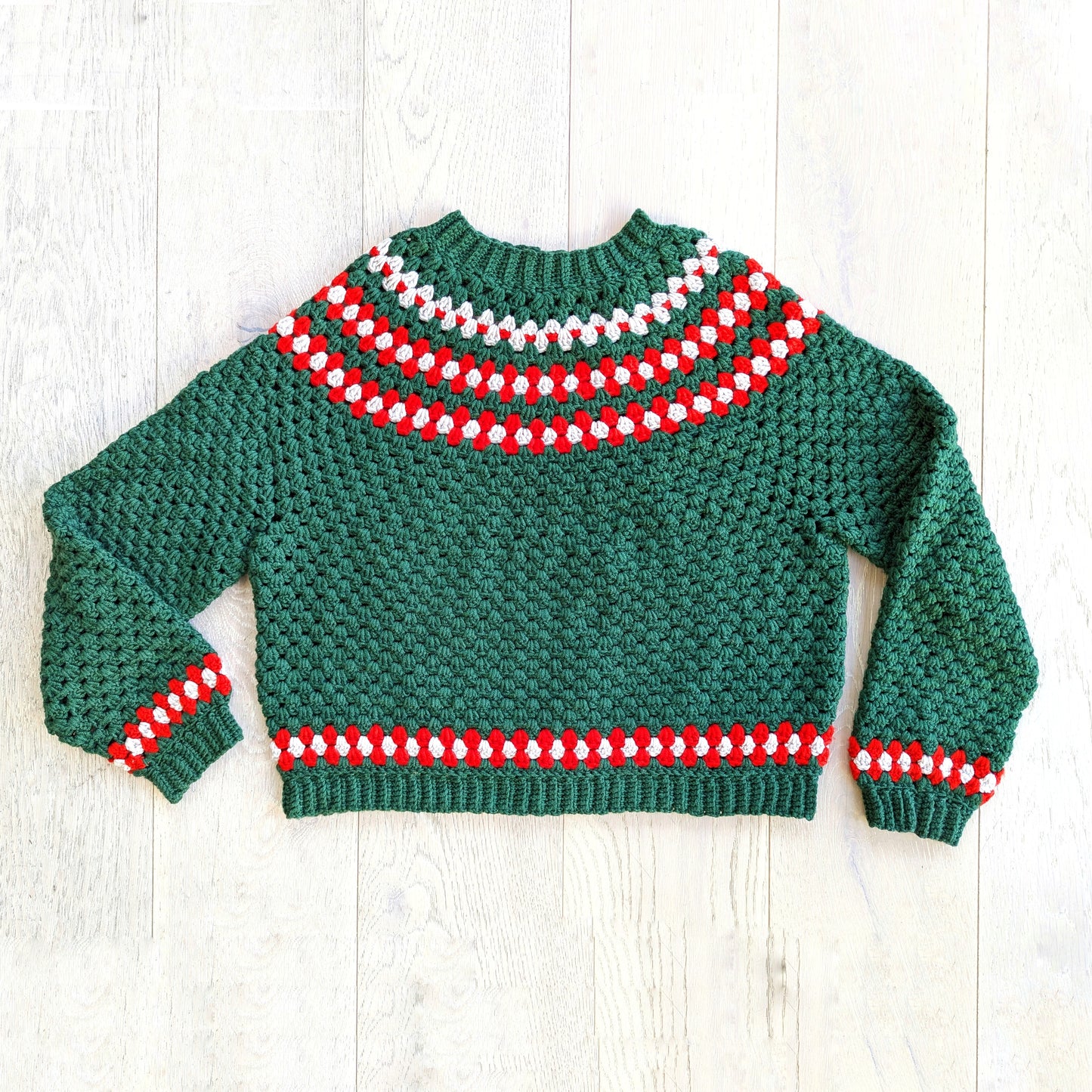 Festive Granny jumper crochet pattern - Downloadable PDF