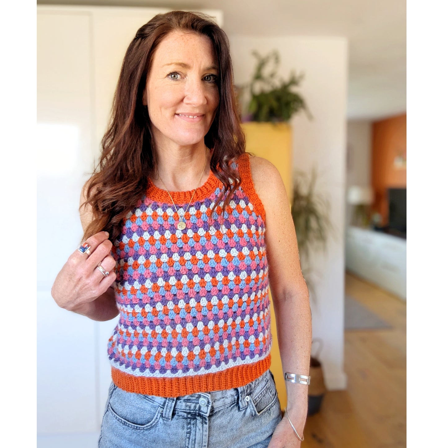 Spring Rows Tank top crochet pattern - Downloadable PDF