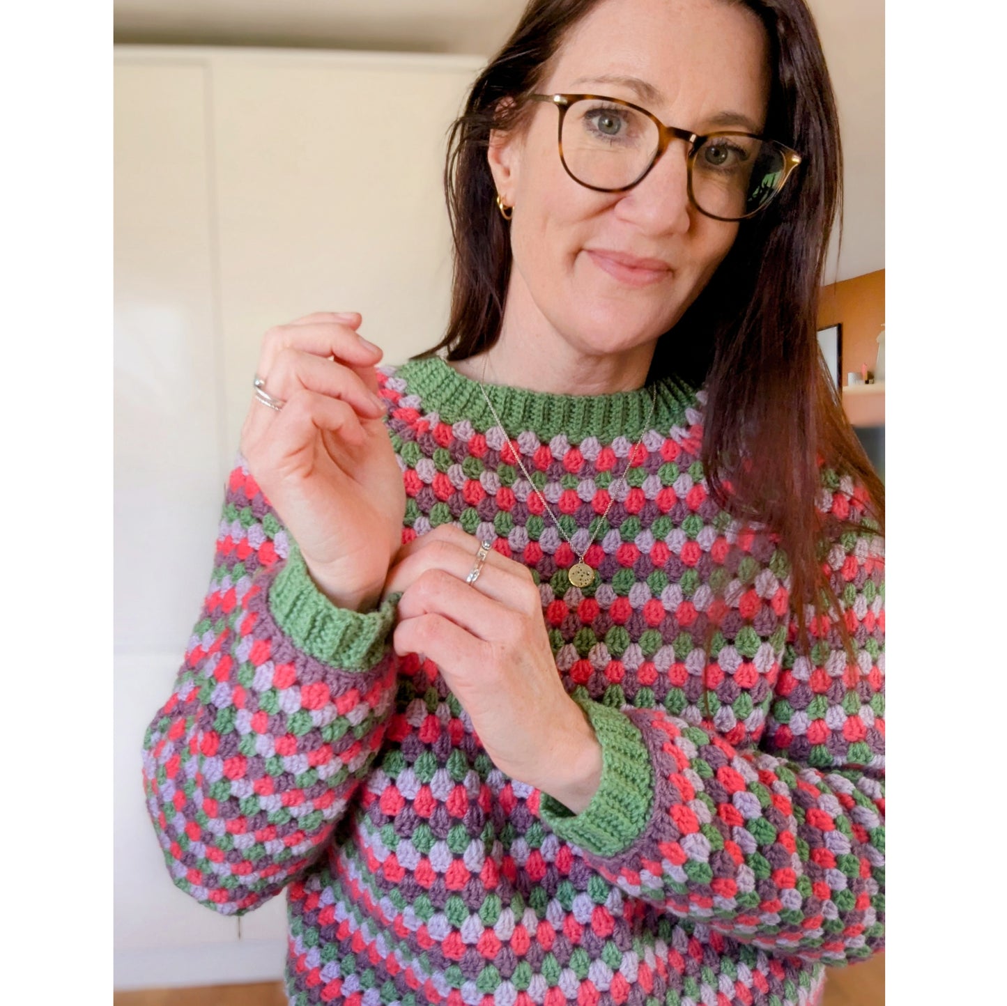 Granny Go Round Jumper crochet pattern 2.0 - Downloadable PDF