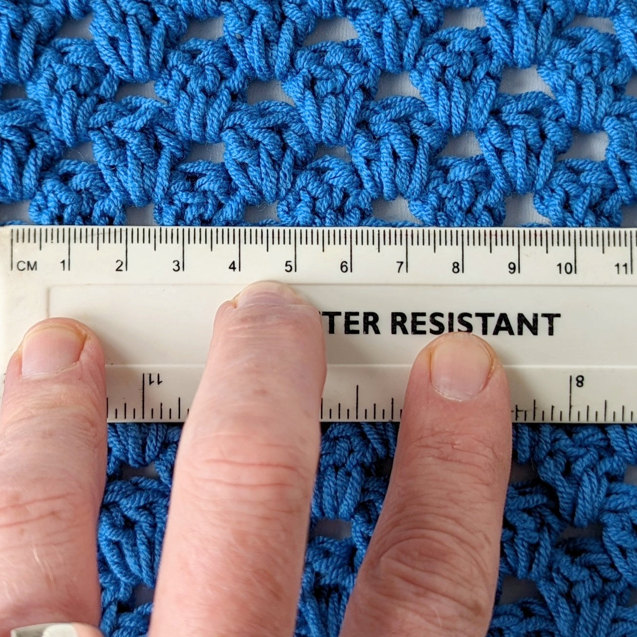 Measuring your granny stitch swatch