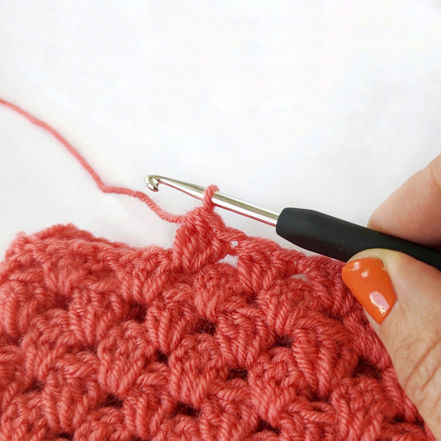 Tr2tog in granny stitch