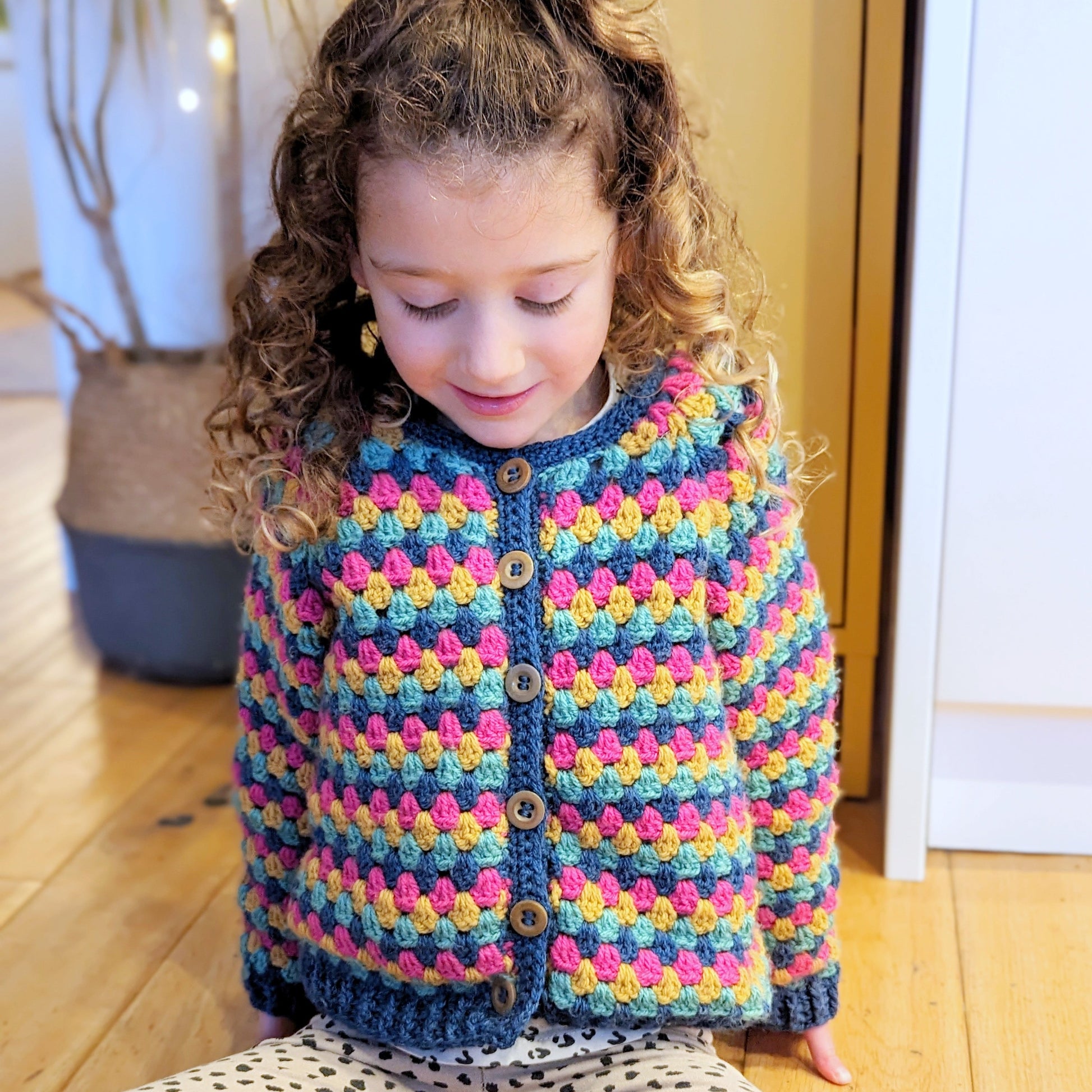 Kids Granny Go Round cardigan crochet pattern - Downloadable PDF