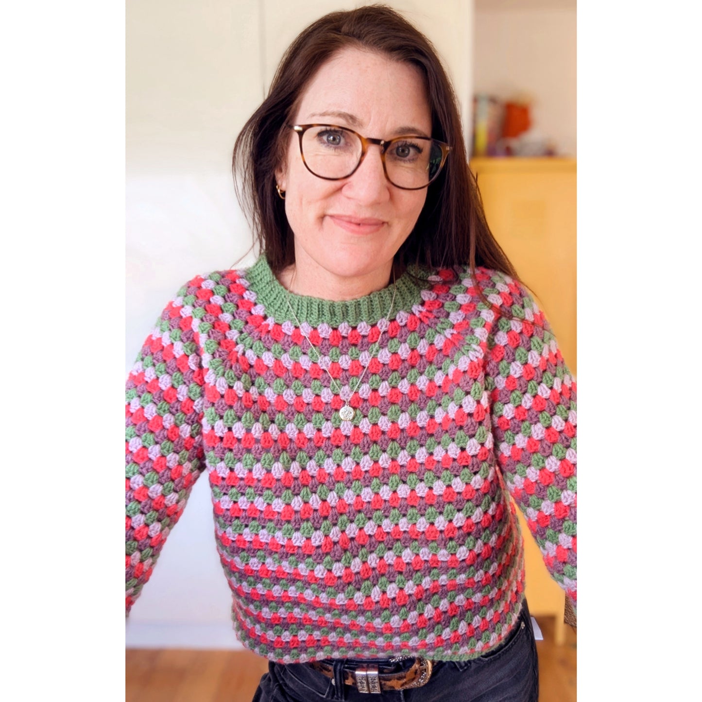 Granny Go Round Jumper crochet pattern 2.0 - Downloadable PDF