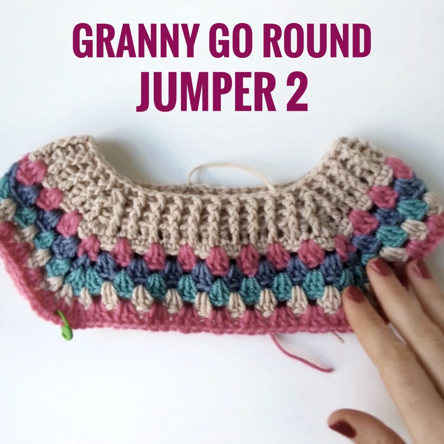 Granny Go Round Jumper neckband tutorial