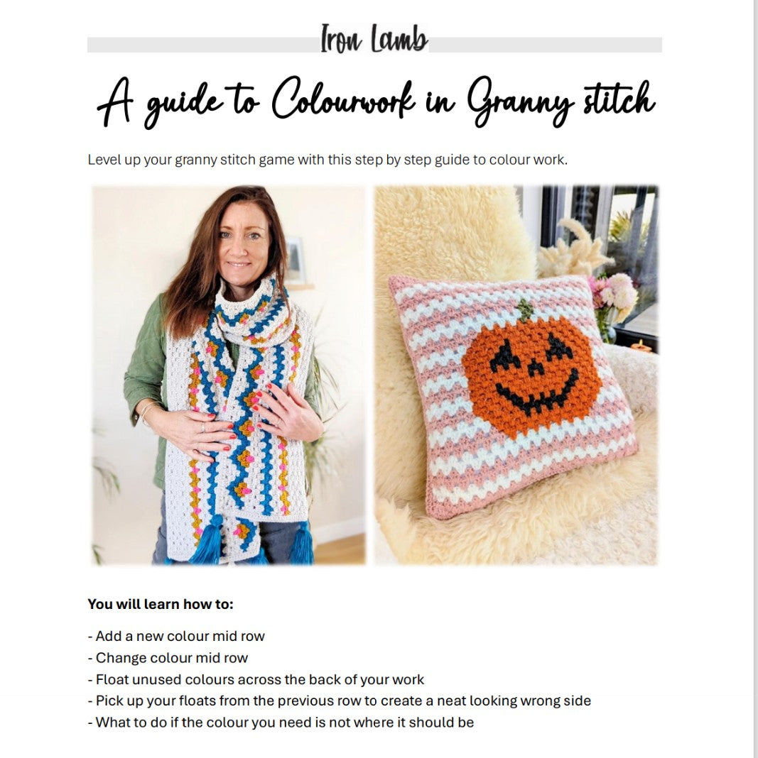 A guide to colourwork in granny stitch