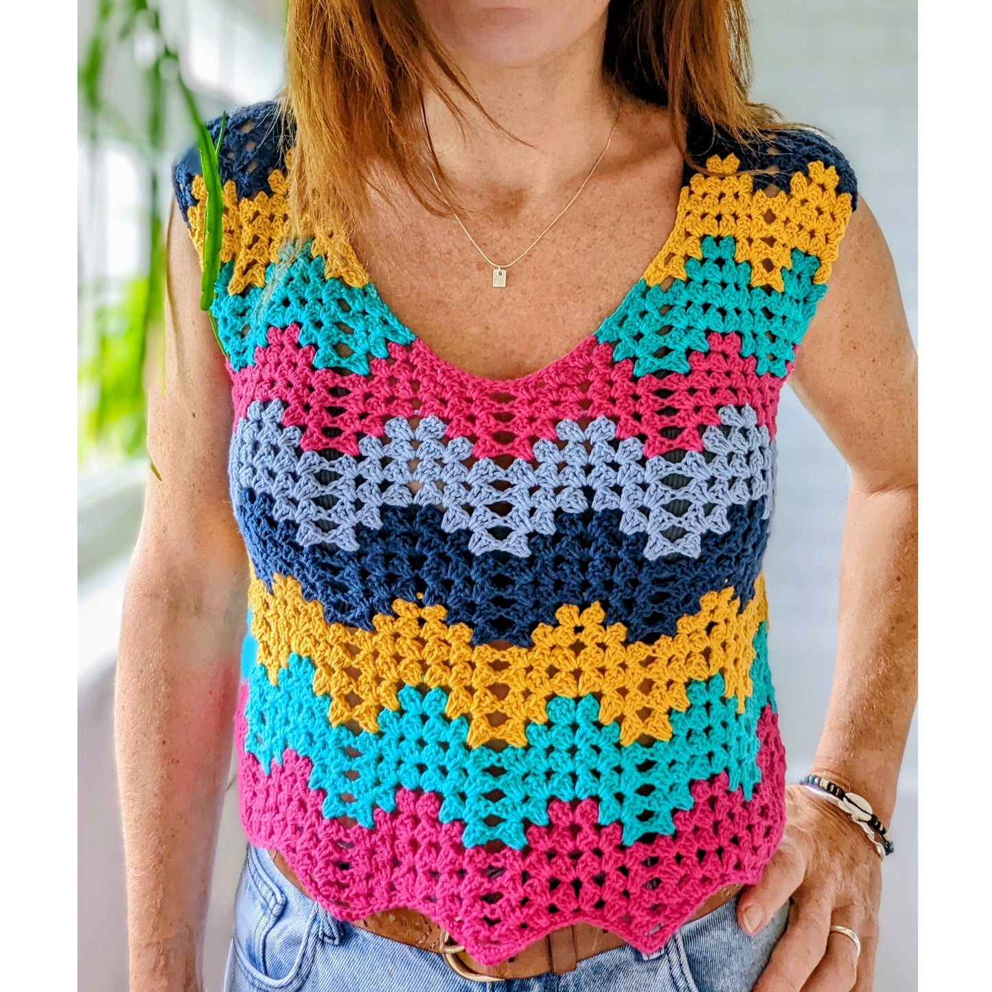Ripple top crochet pattern - Downloadable PDF