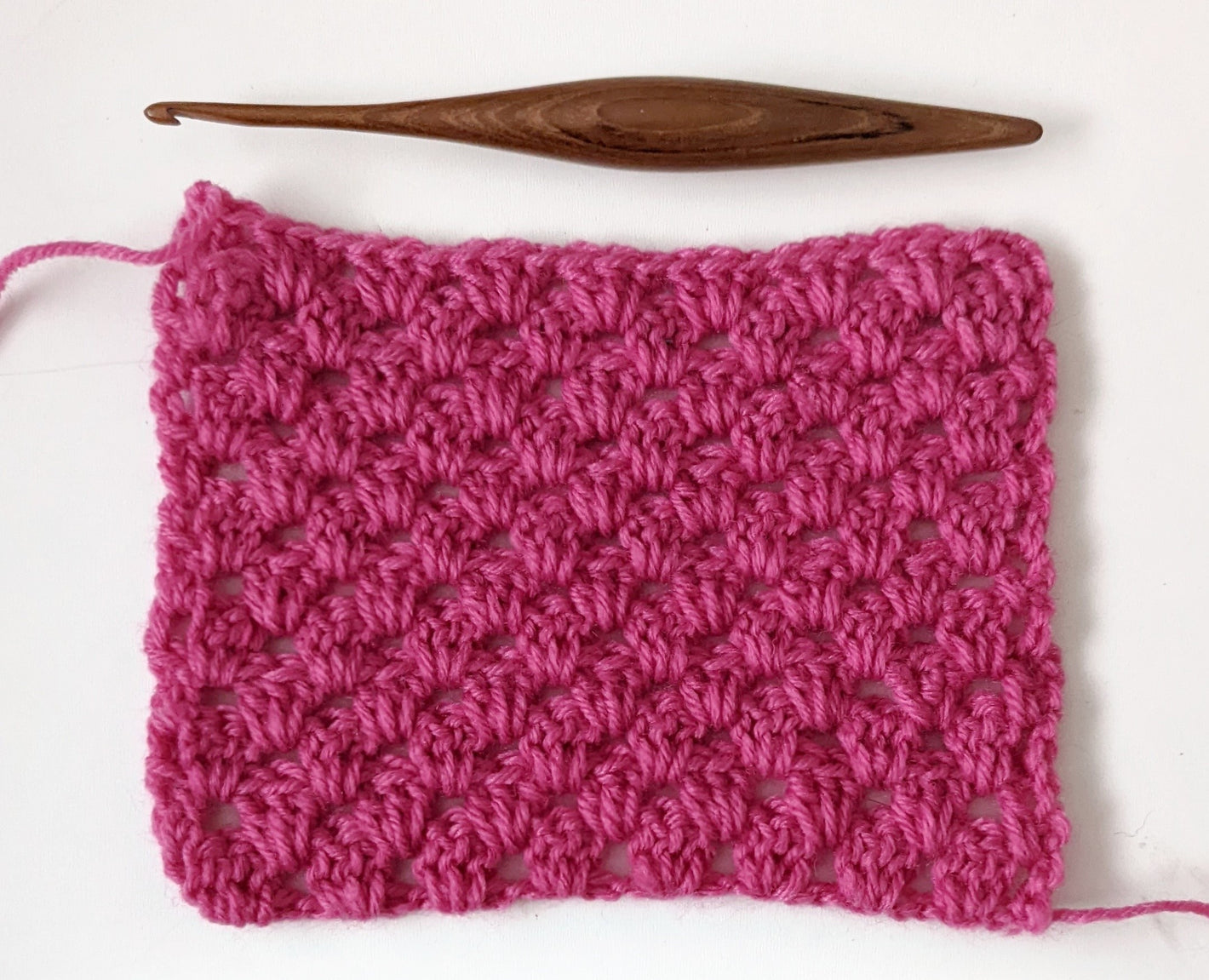 Granny stitch tension swatch