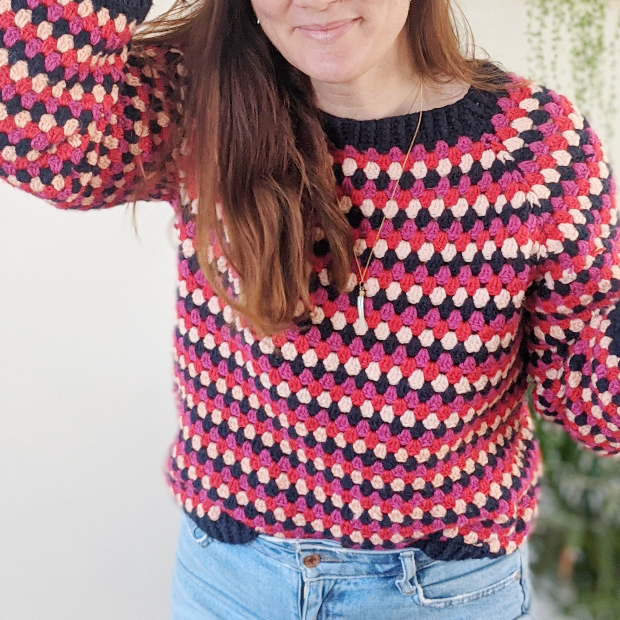 Granny Go Round Jumper crochet pattern Downloadable PDF