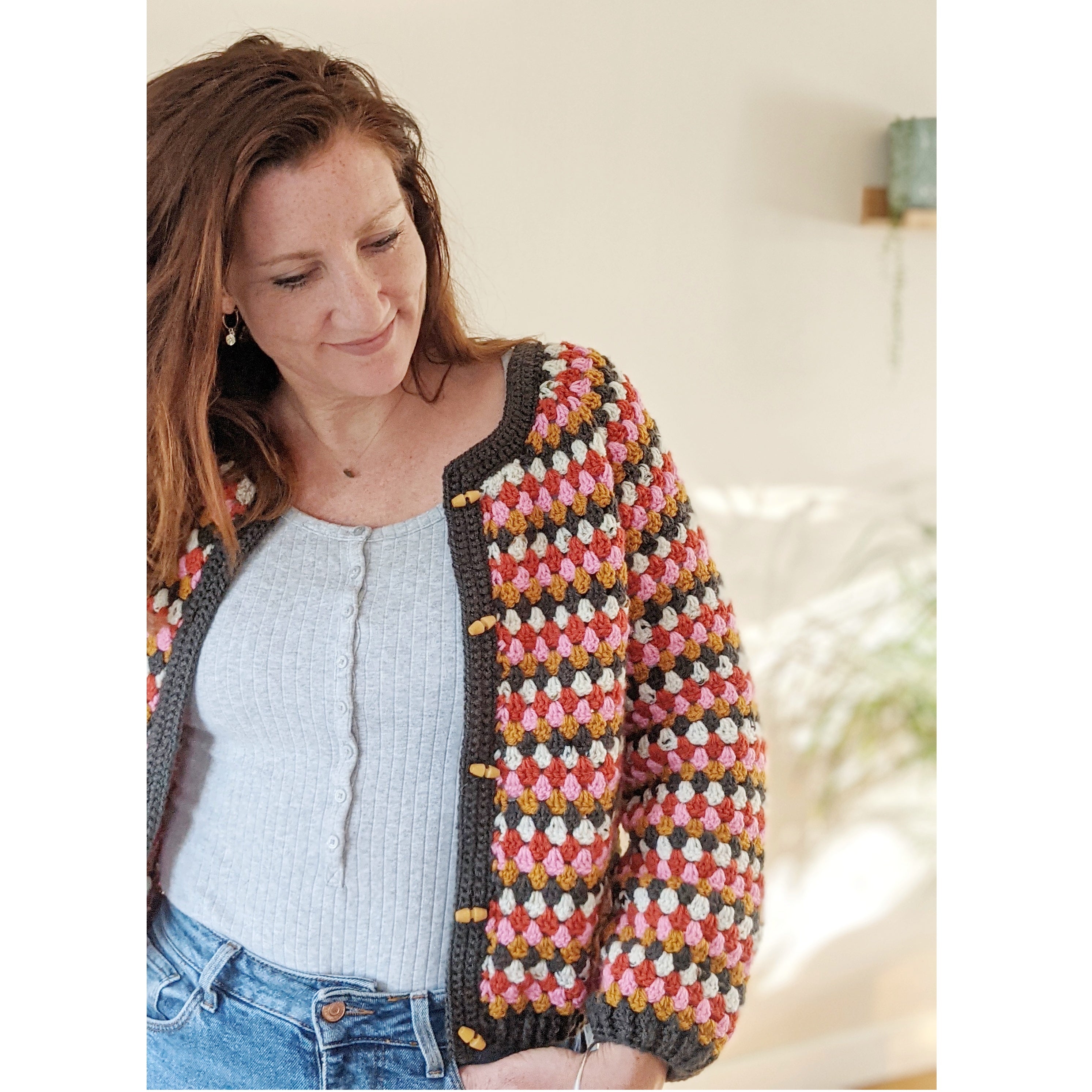 Granny Go Round Cardigan crochet pattern Downloadable PDF