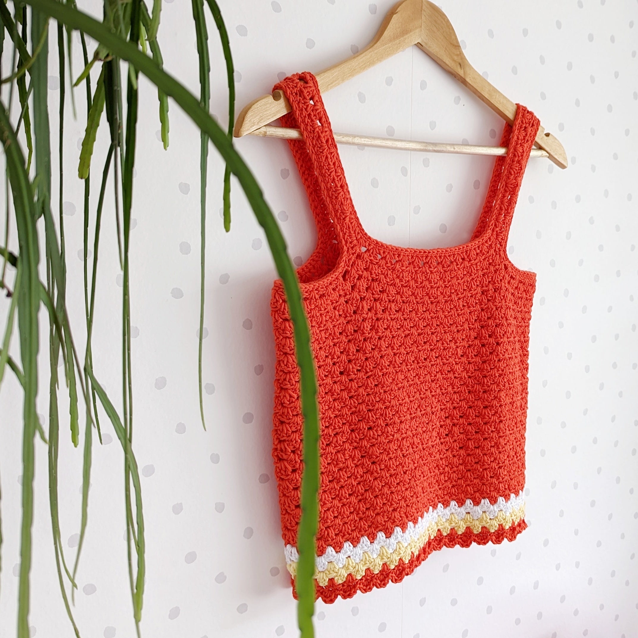 Crochet red circle outlet vest pattern