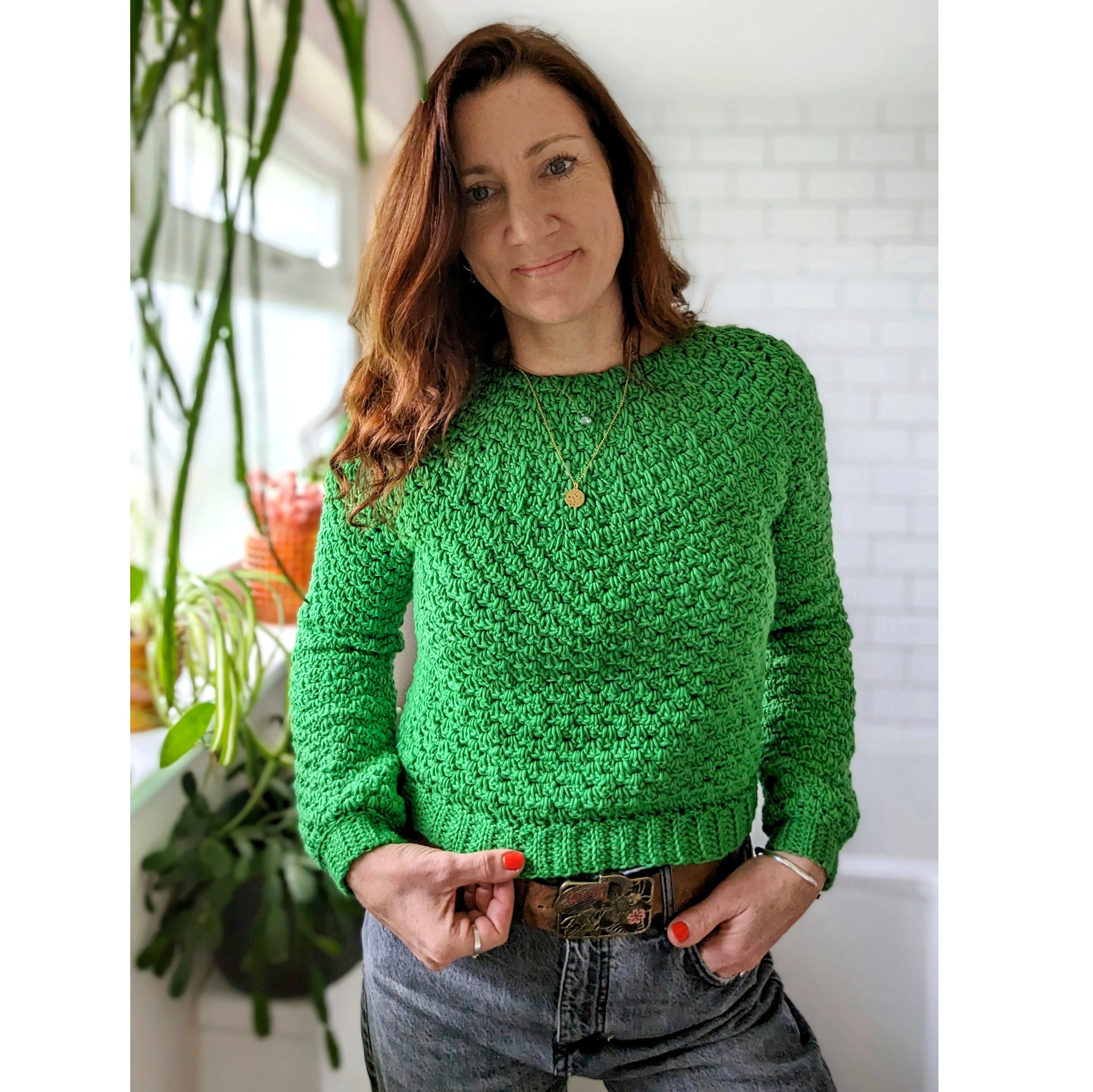 Open crochet clearance sweater